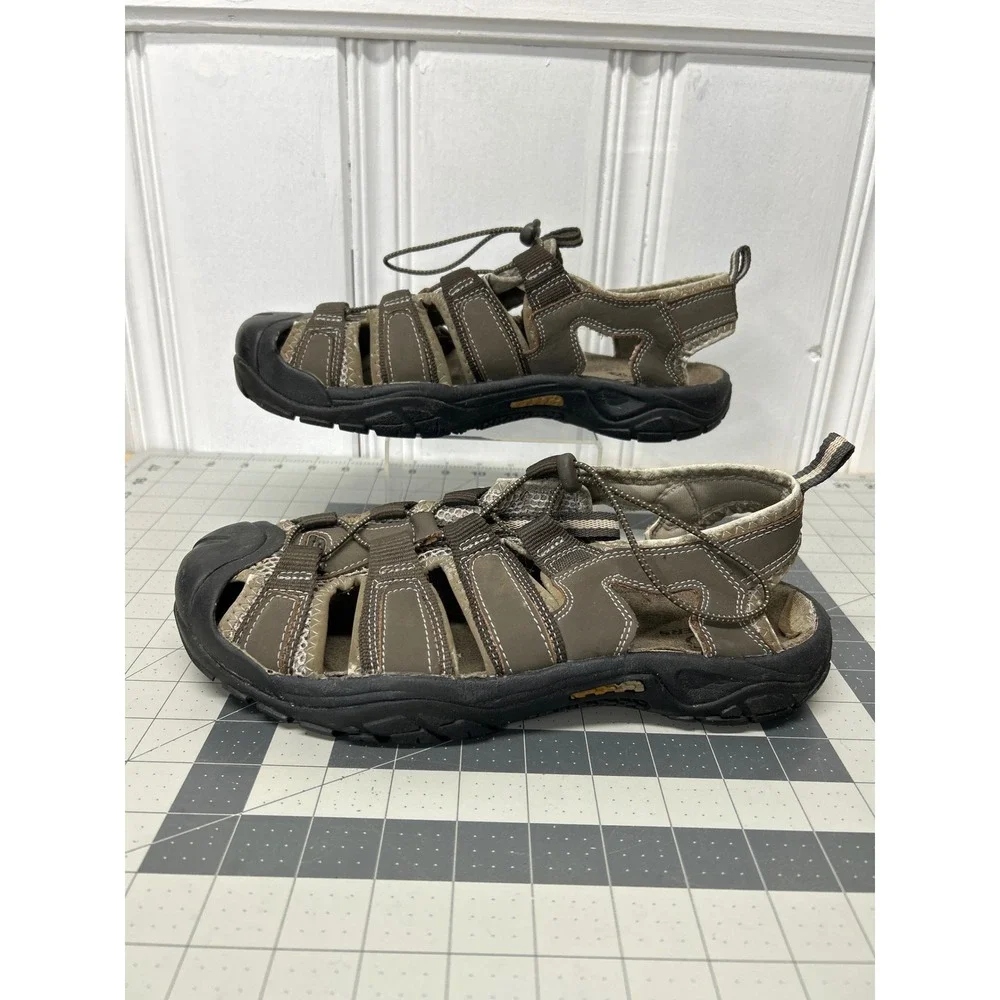 Skechers Hiking Water Sandals Mens 10 Brown‎ Journeyman Rugged Outdoor